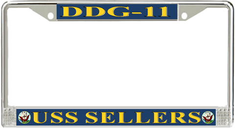 USS Sellers DDG-11 License Plate Frame