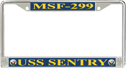 USS Sentry MSF-299 License Plate Frame