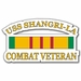 USS Shangri-La CV-38 Vietnam Combat Veteran with Ribbon  Decal