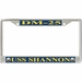 USS Shannon DM-25 License Plate Frame