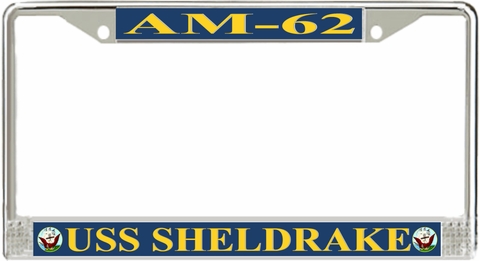 USS Sheldrake AM-62 License Plate Frame