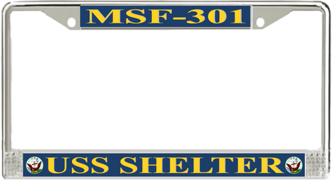USS Shelter MSF-301 License Plate Frame