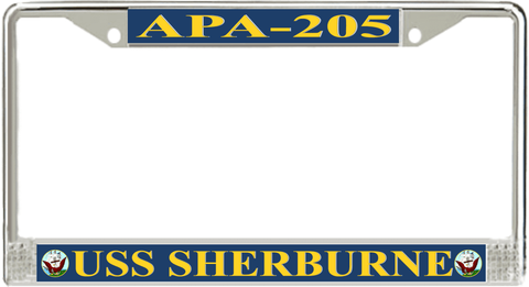 USS Sherburne APA-205 License Plate Frame