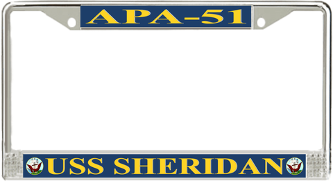 USS Sheridan APA-51 License Plate Frame