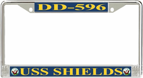 USS Shields DD-596 License Plate Frame