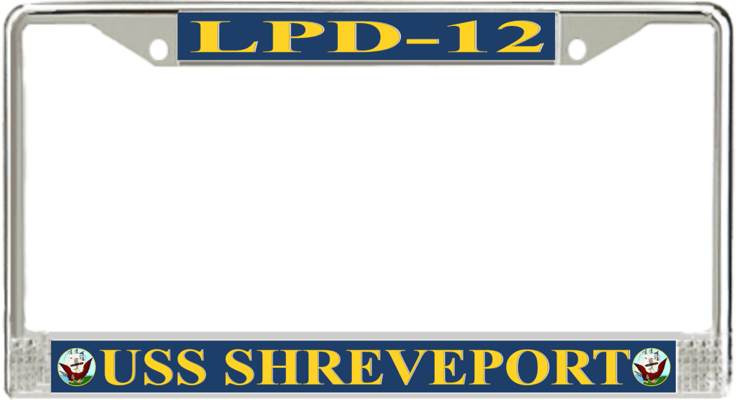 USS Shreveport LPD12 License Plate Frame