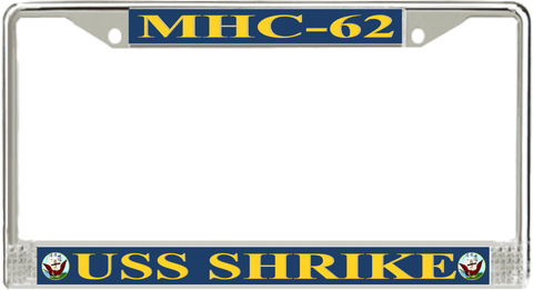 USS Shrike MHC-62 License Plate Frame