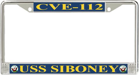 USS Siboney CVE-112 License Plate Frame