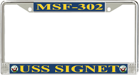 USS Signet MSF-302 License Plate Frame
