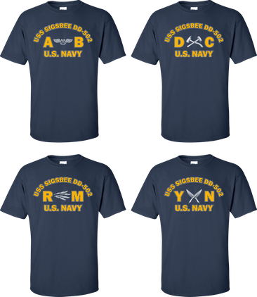 USS SIGSBEE DD-502 Rates Apparel