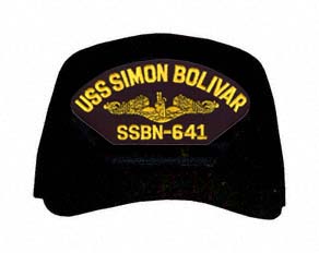 USS Simon Bolivar SSBN-641 ( Gold Dolphins ) Submarine Officer Cap