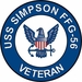 USS Simpson FFG-56 Veteran Decal Sticker