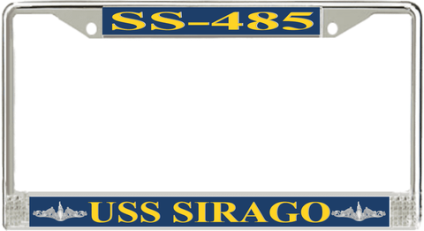 USS Sirago SS-485 License Plate Frame