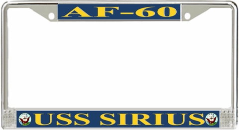 USS Sirius AF-60 License Plate Frame