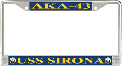 USS Sirona AKA-43 License Plate Frame