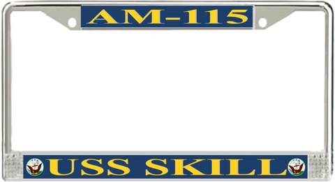 USS Skill AM-115 License Plate Frame