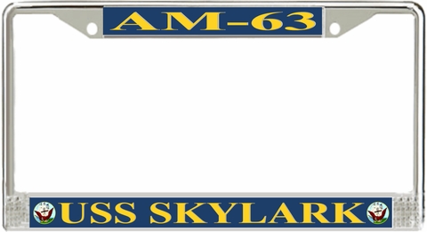 USS Skylark AM-63 License Plate Frame