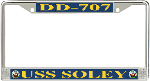 USS Soley DD-707 License Plate Frame