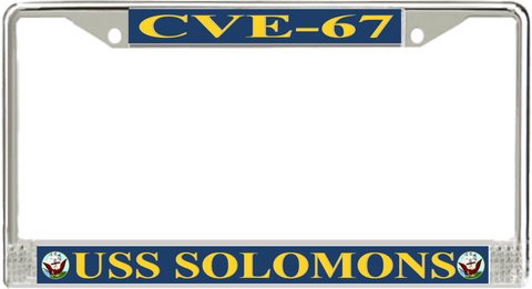 USS Solomons CVE-67 License Plate Frame