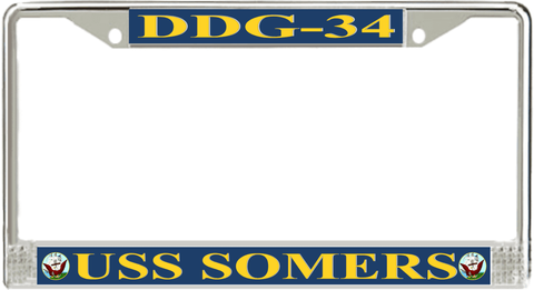 USS Somers DDG-34 License Plate Frame