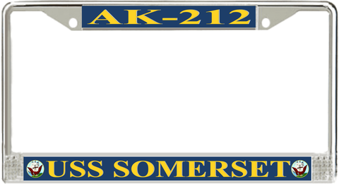 USS Somerset AK-212 License Plate Frame