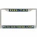 USS Southerland DD-743 License Plate Frame