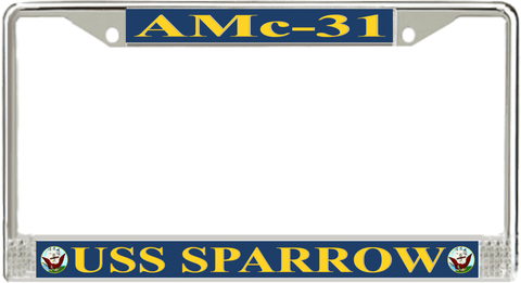 USS Sparrow AMc-31 License Plate Frame