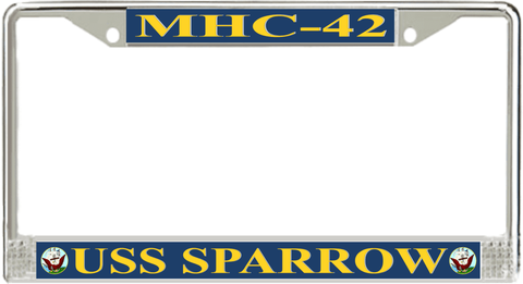 USS Sparrow MHC-42 License Plate Frame