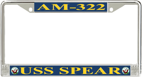 USS Spear AM-322 License Plate Frame