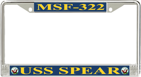 USS Spear MSF-322 License Plate Frame