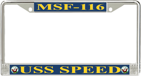 USS Speed MSF-116 License Plate Frame