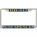 USS Spence DD-512 License Plate Frame