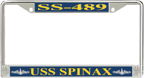 USS Spinax SS-489 License Plate Frame