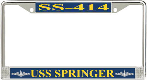 USS Springer SS-414 License Plate Frame