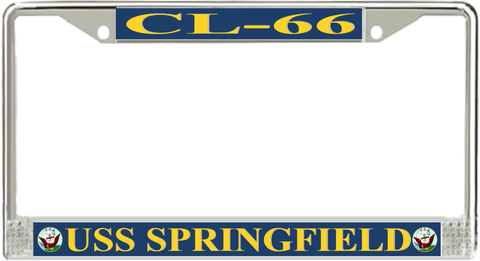 USS Springfield CL-66 License Plate Frame