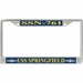USS Springfield SSN-761 License Plate Frame