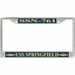 USS Springfield SSN-761 License Plate Frame