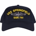 USS Springfield SSN-761 with Dolphins Embroidered Cap