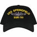 USS Springfield SSN-761 with Dolphins Embroidered Cap