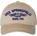USS Springfield SSN-761 with Dolphins Unstructured Dad Cap