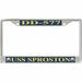 USS Sproston DD-577 License Plate Frame