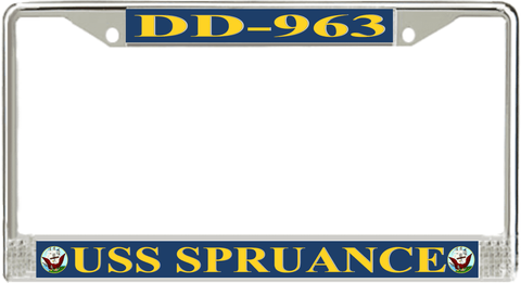 USS Spruance DD-963 License Plate Frame