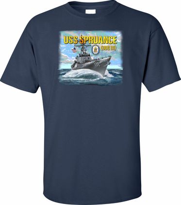 USS Spruance DDG-111 Printed Art T-Shirt