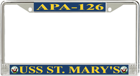 USS St. Mary's APA-126 License Plate Frame