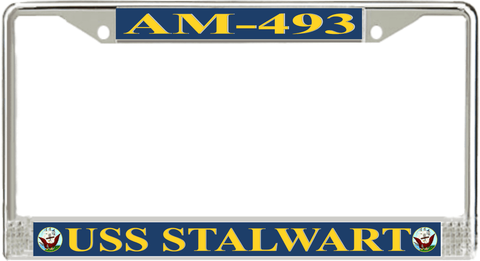 USS Stalwart AM-493 License Plate Frame