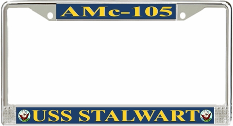 USS Stalwart AMc-105 License Plate Frame