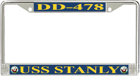 USS Stanly DD-478 License Plate Frame