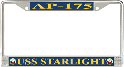 USS Starlight AP-175 License Plate Frame