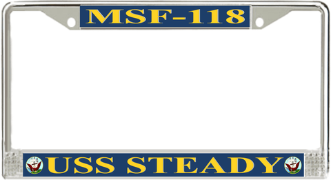 USS Steady MSF-118 License Plate Frame