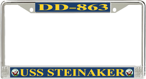 USS Steinaker DD-863 License Plate Frame